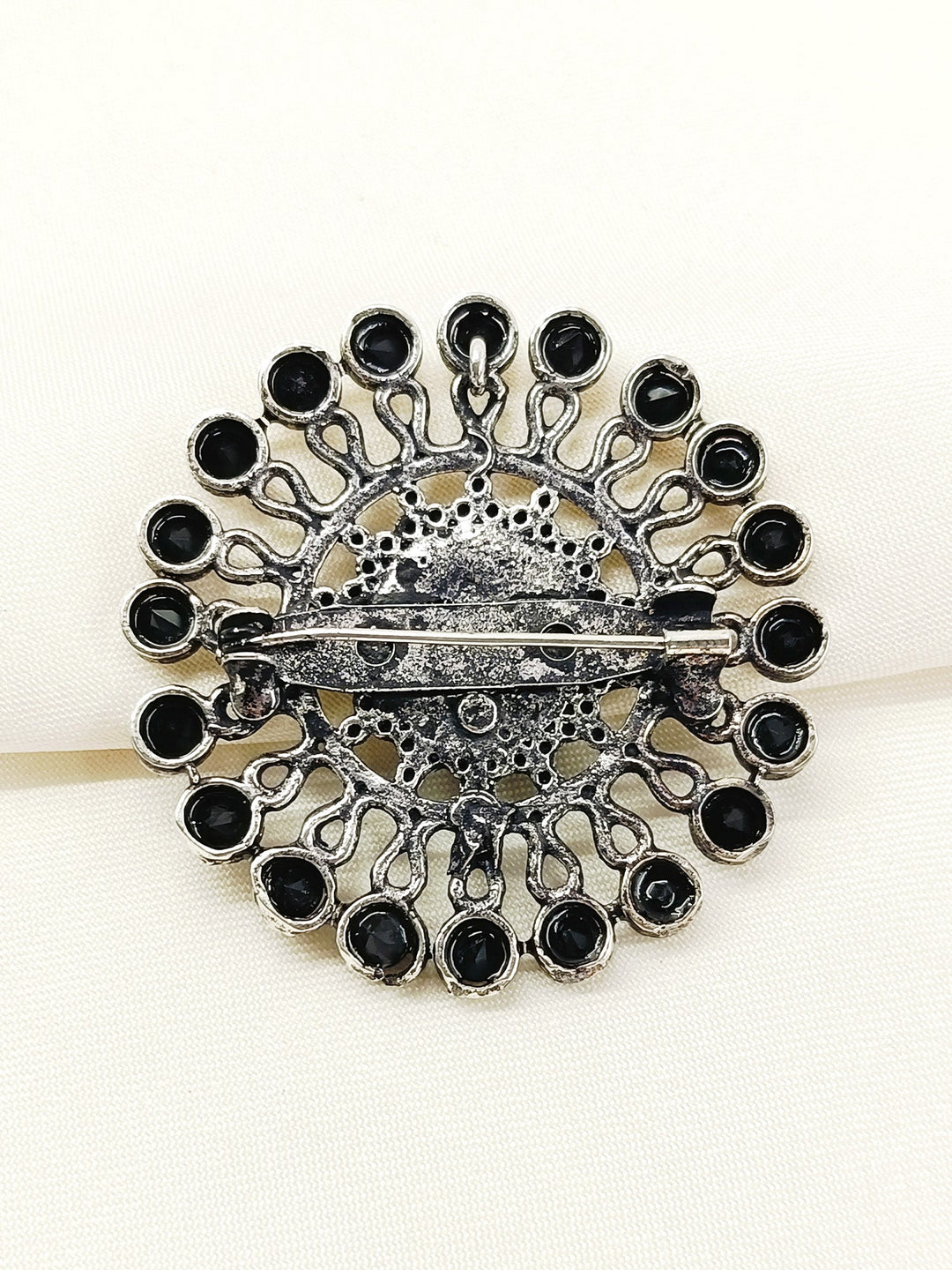 Advik Black Oxidized Brooch