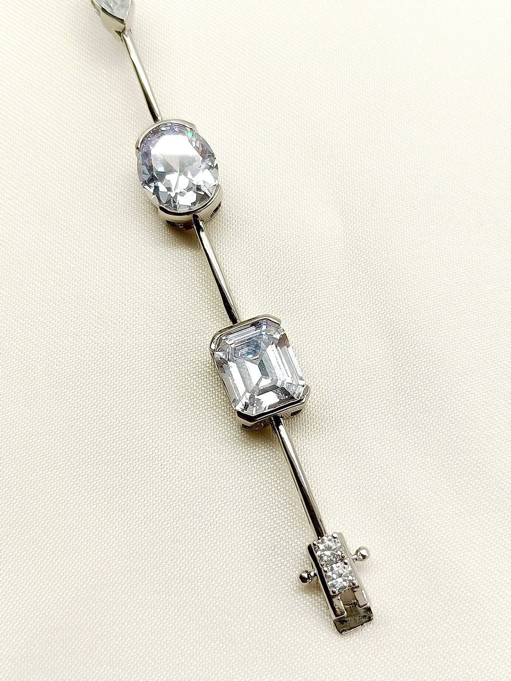 Palak White American Diamond Bracelet