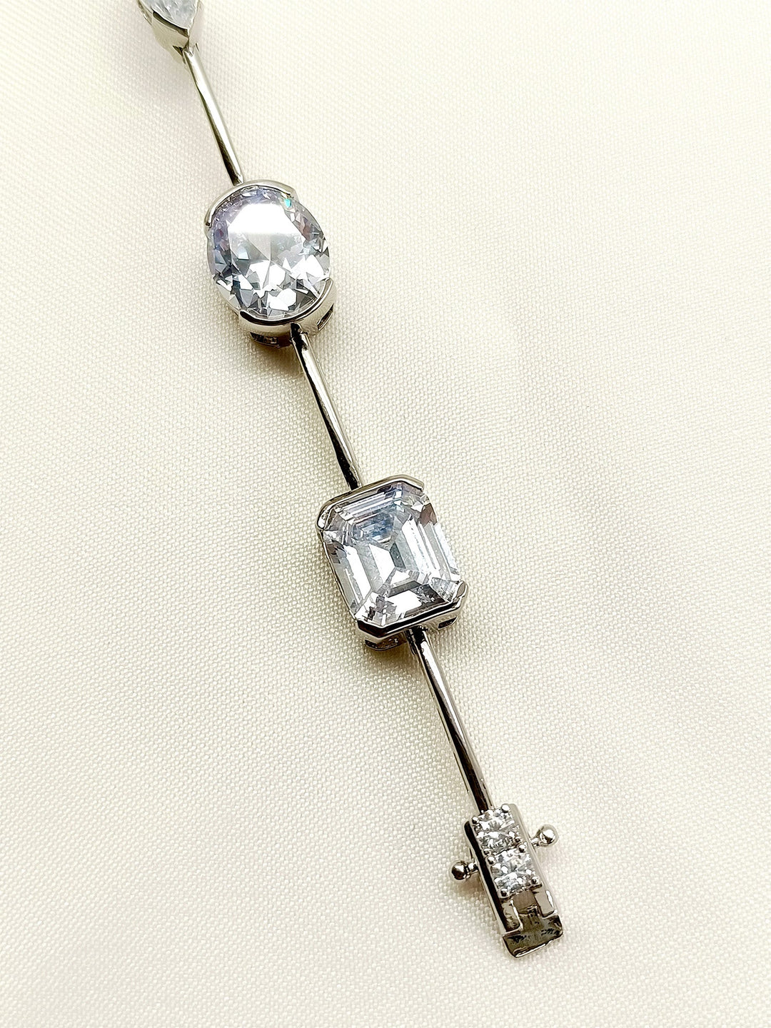 Palak White American Diamond Bracelet