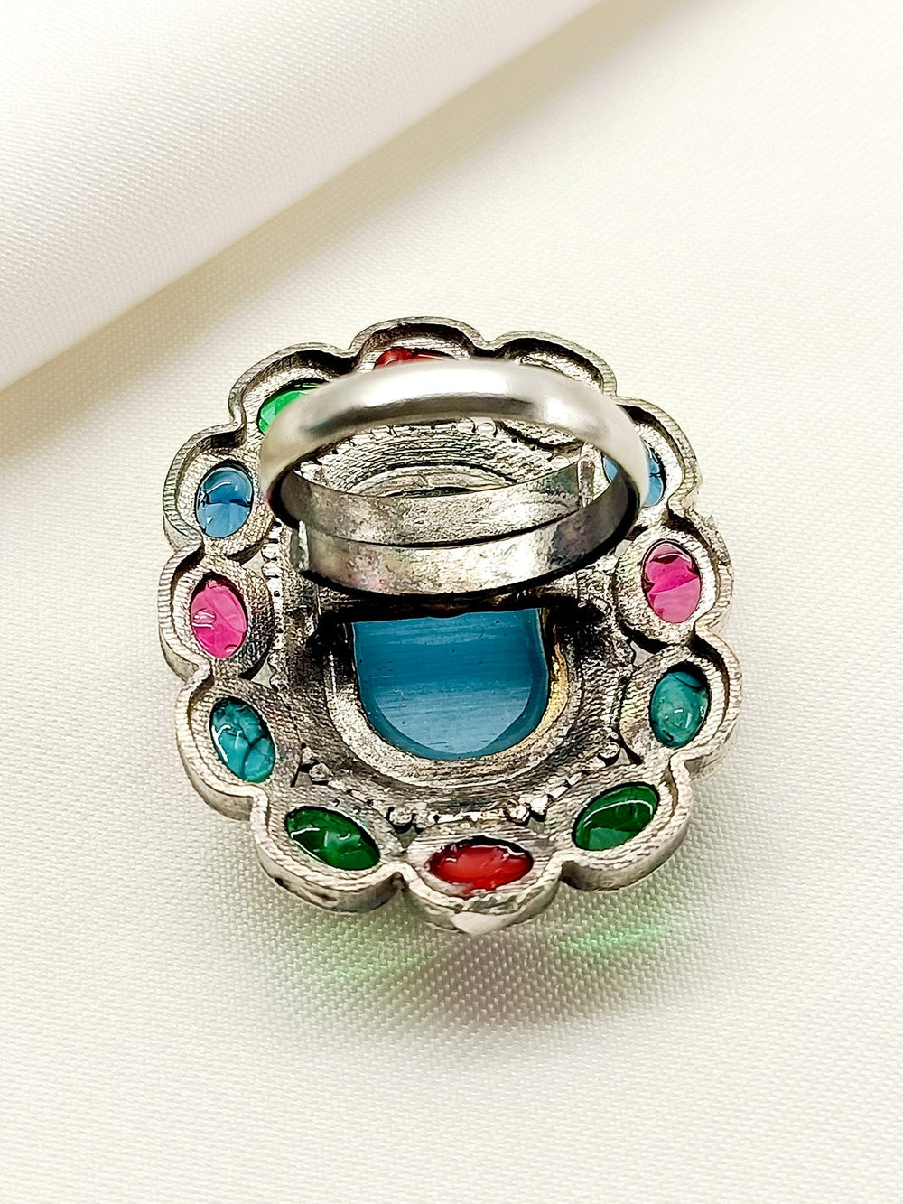 Divyanshi Multi Colour Oxidized Finger Ring