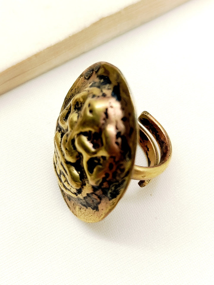 Magda Golden Tribal Finger Ring