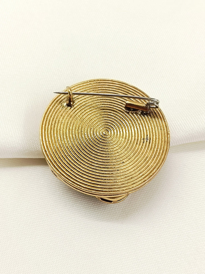 Aarohit Sher Mukut Lion Kundan Men's Brooch