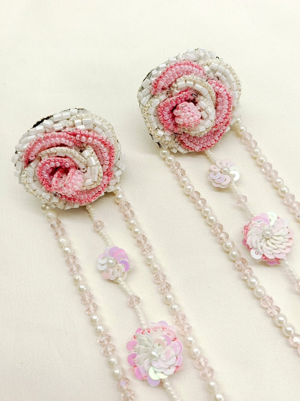 Eveln Pink Handmade Hathphool Set Of 2