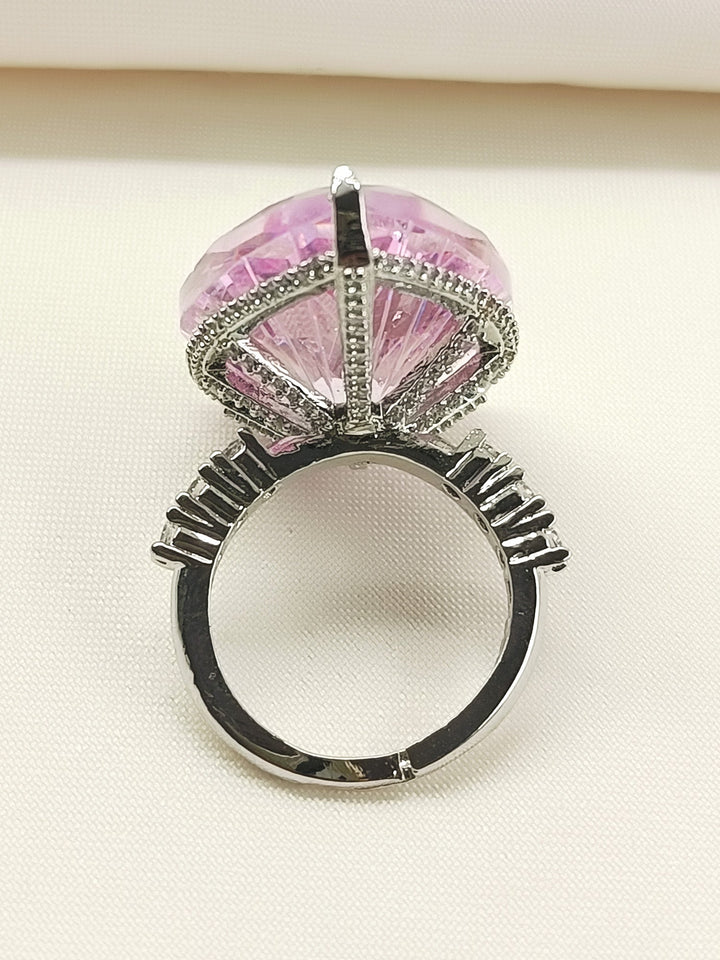 Meave Pink American Diamond Finger Ring