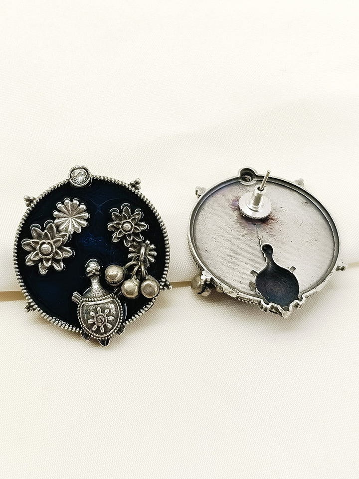 Sanjukta Blue Oxidized Tops