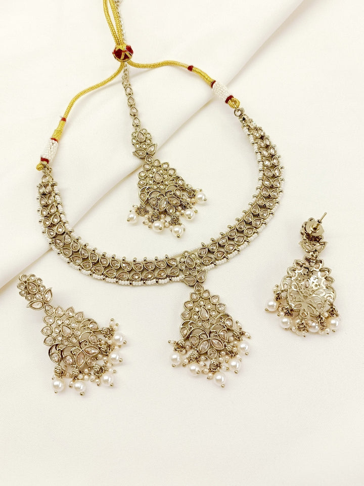 Raghvati Copper Polki Necklace Set