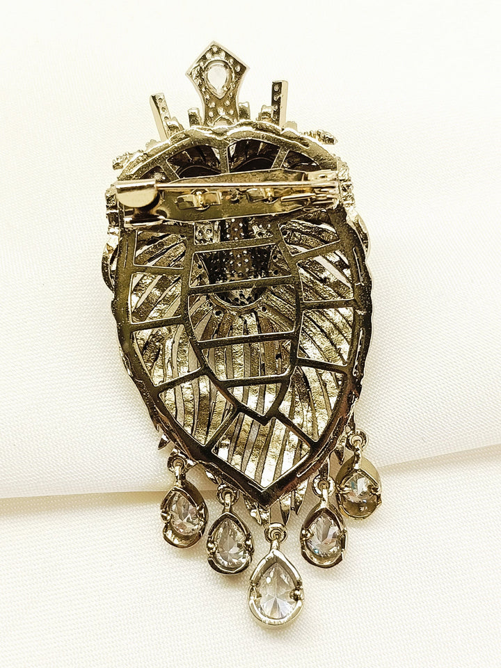 Amol Ruby Lion Brooch