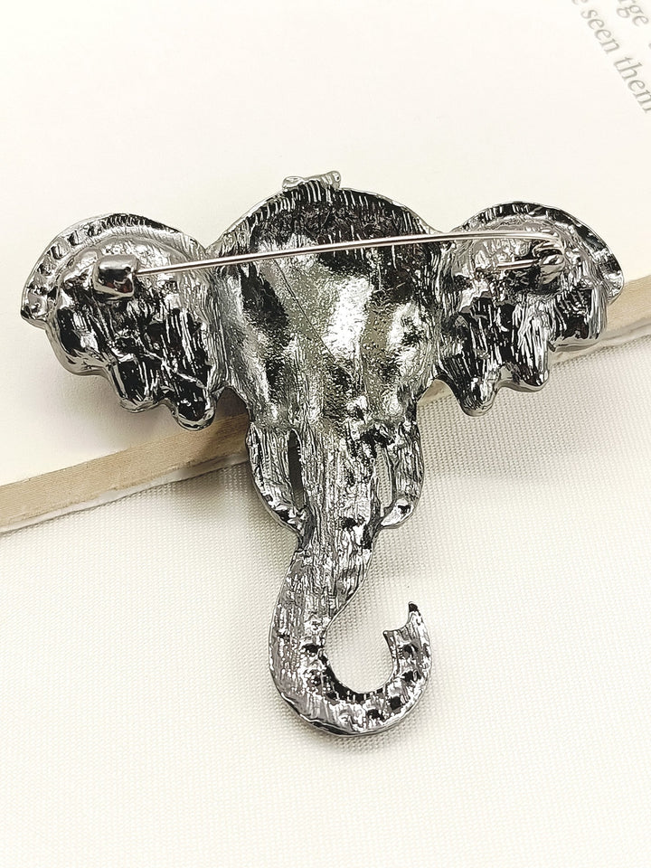 Anant Black Elephant Men's Brooch