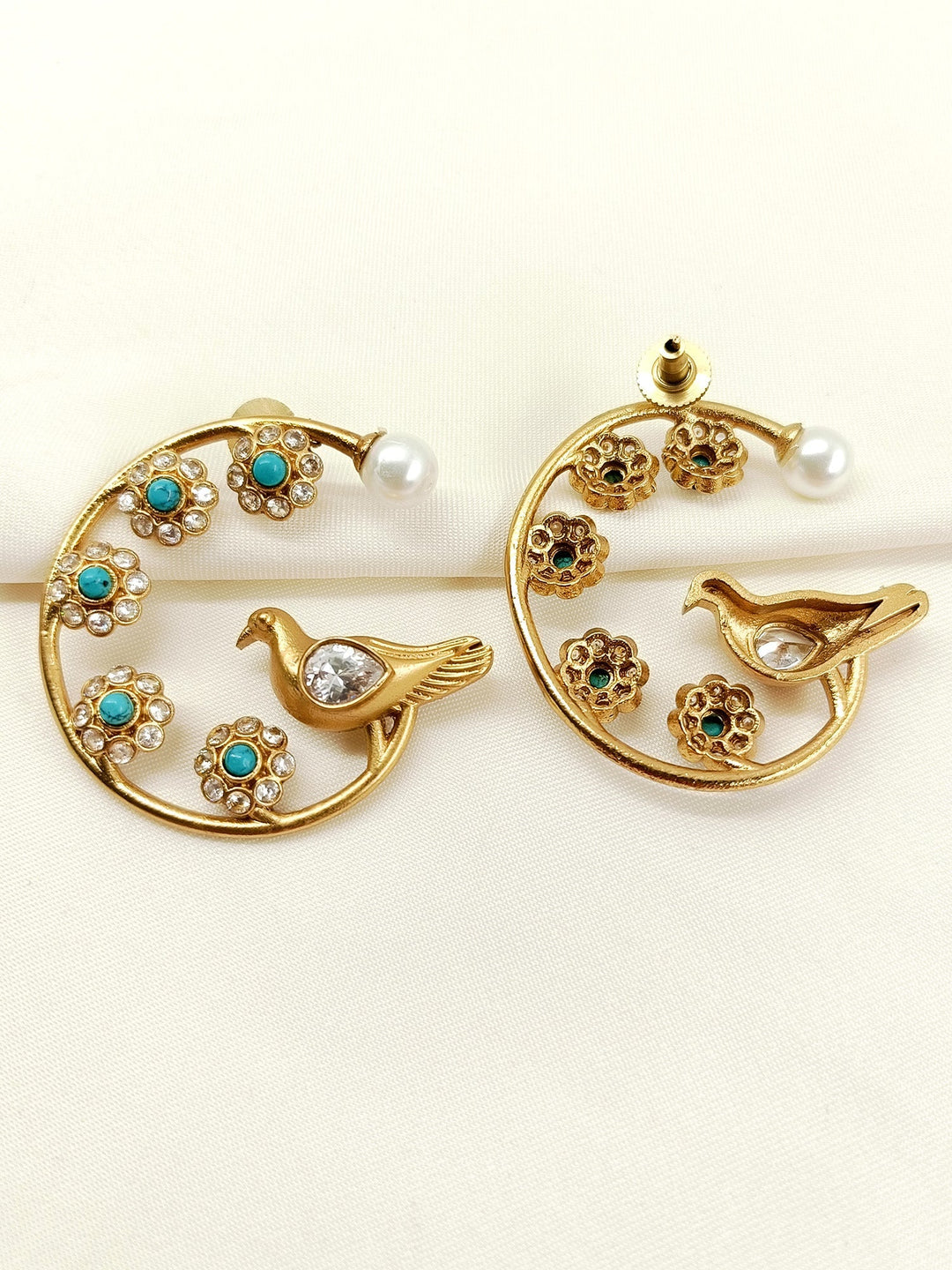 Hima Firozi Boutique Earring - Earrings Antique Gold-Plated