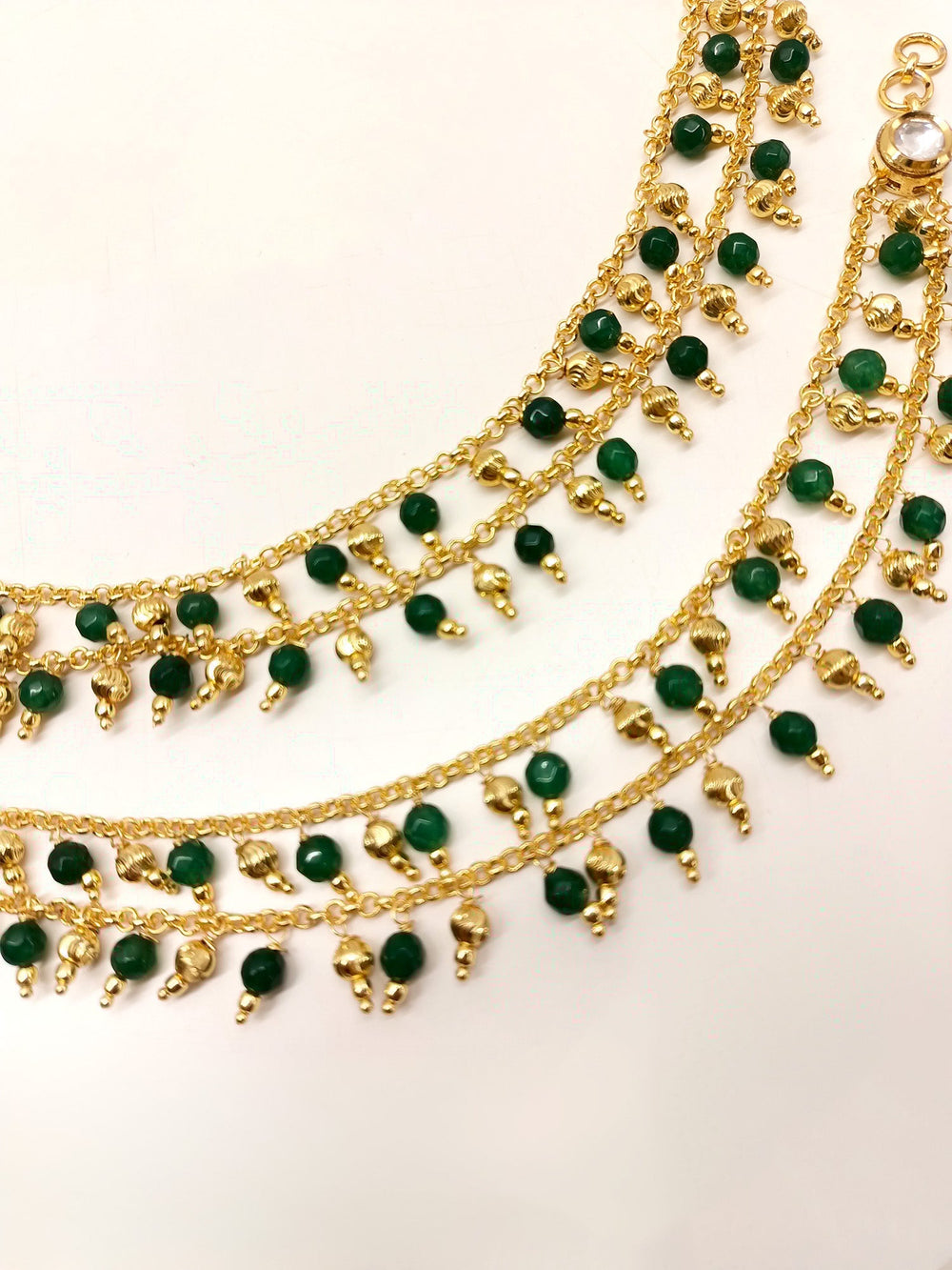 Aliza Green Gold Plated Ear Chain