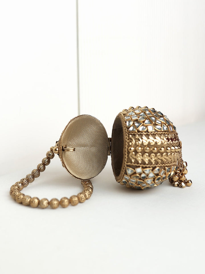 Riti Golden Matki Mini Potli Bag