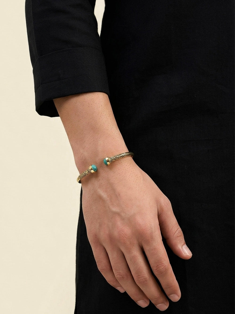 George Firozi Turquoise Stone Men's Bracelet
