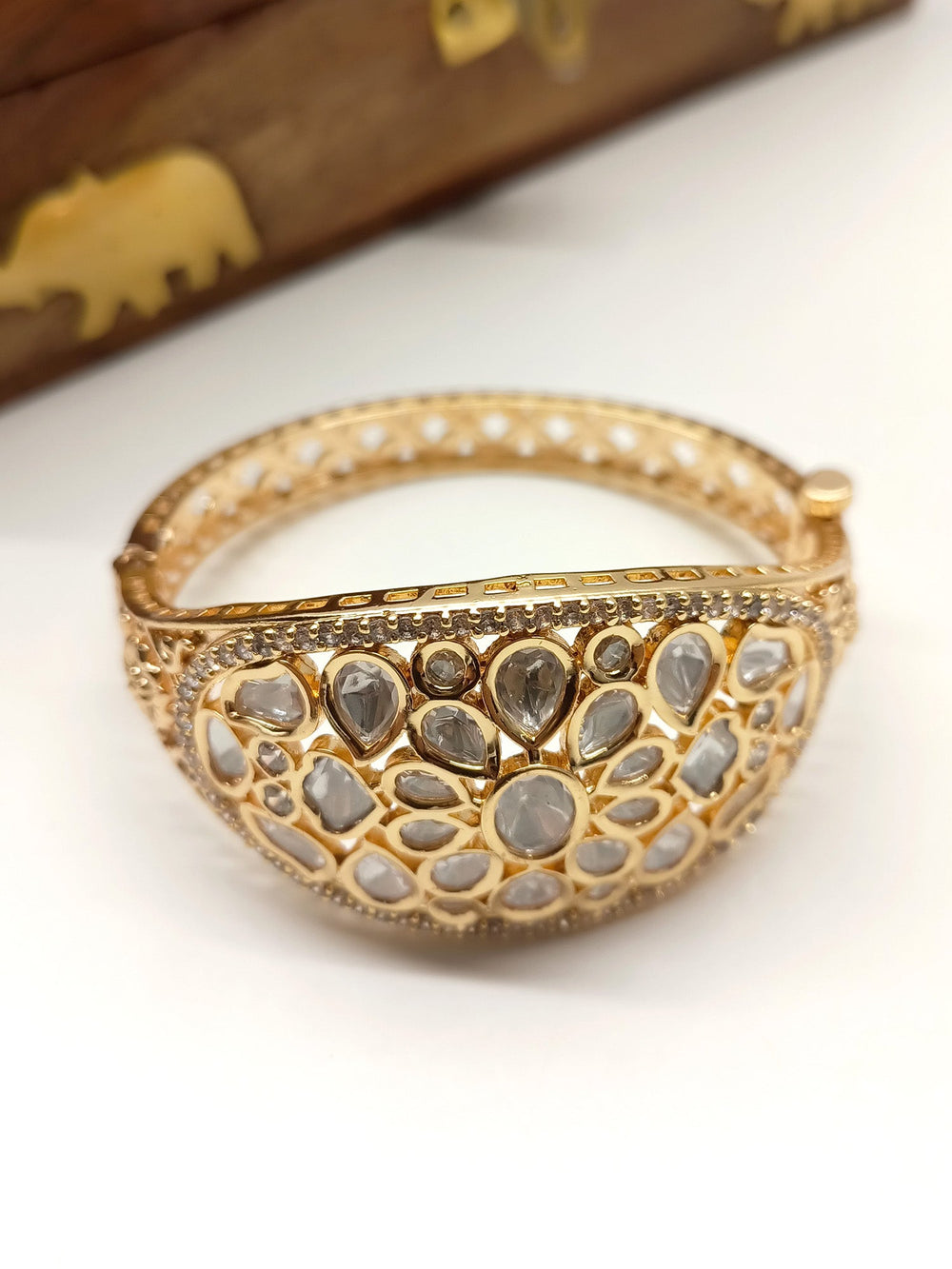 Arabella White Kundan Bracelet