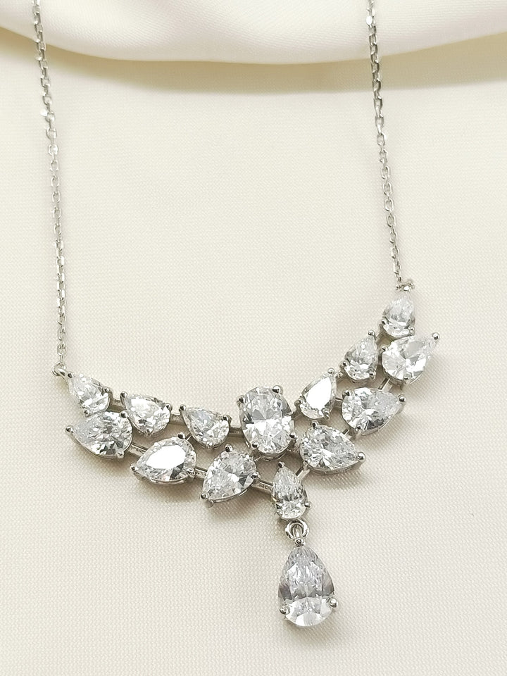 Phaani 92.5 Silver Swarovski Stone Pendal