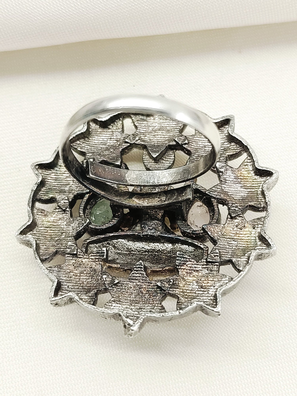 Misika Multi Colour Oxidized Finger Ring