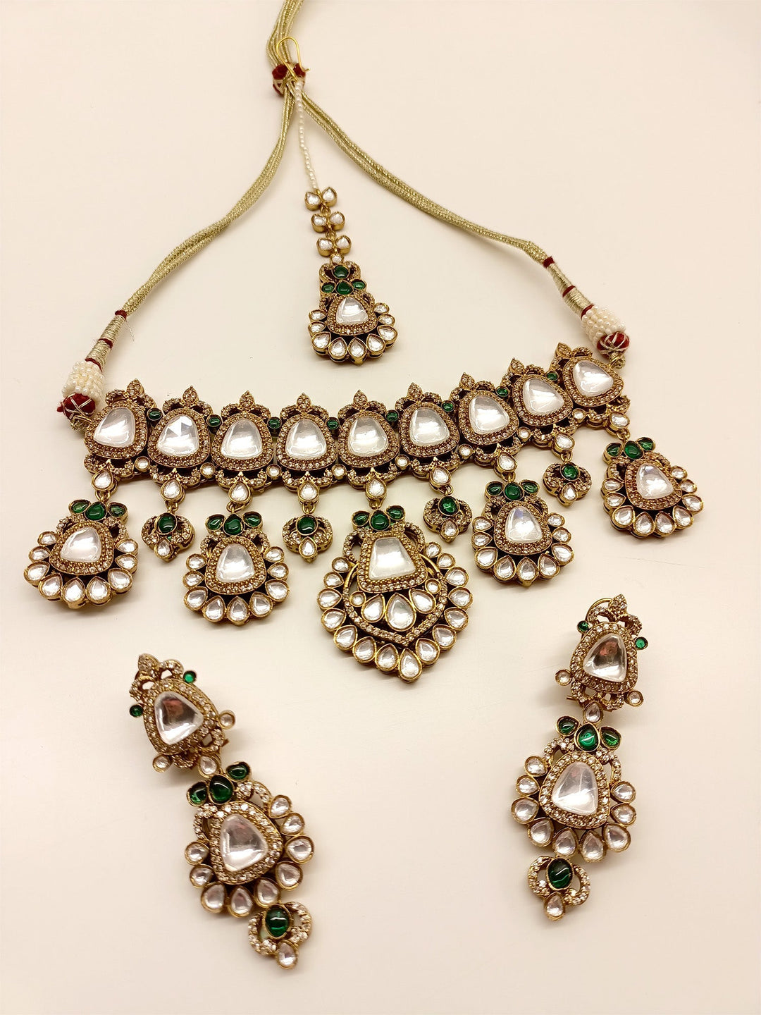 Devi Green Kundan Choker Set