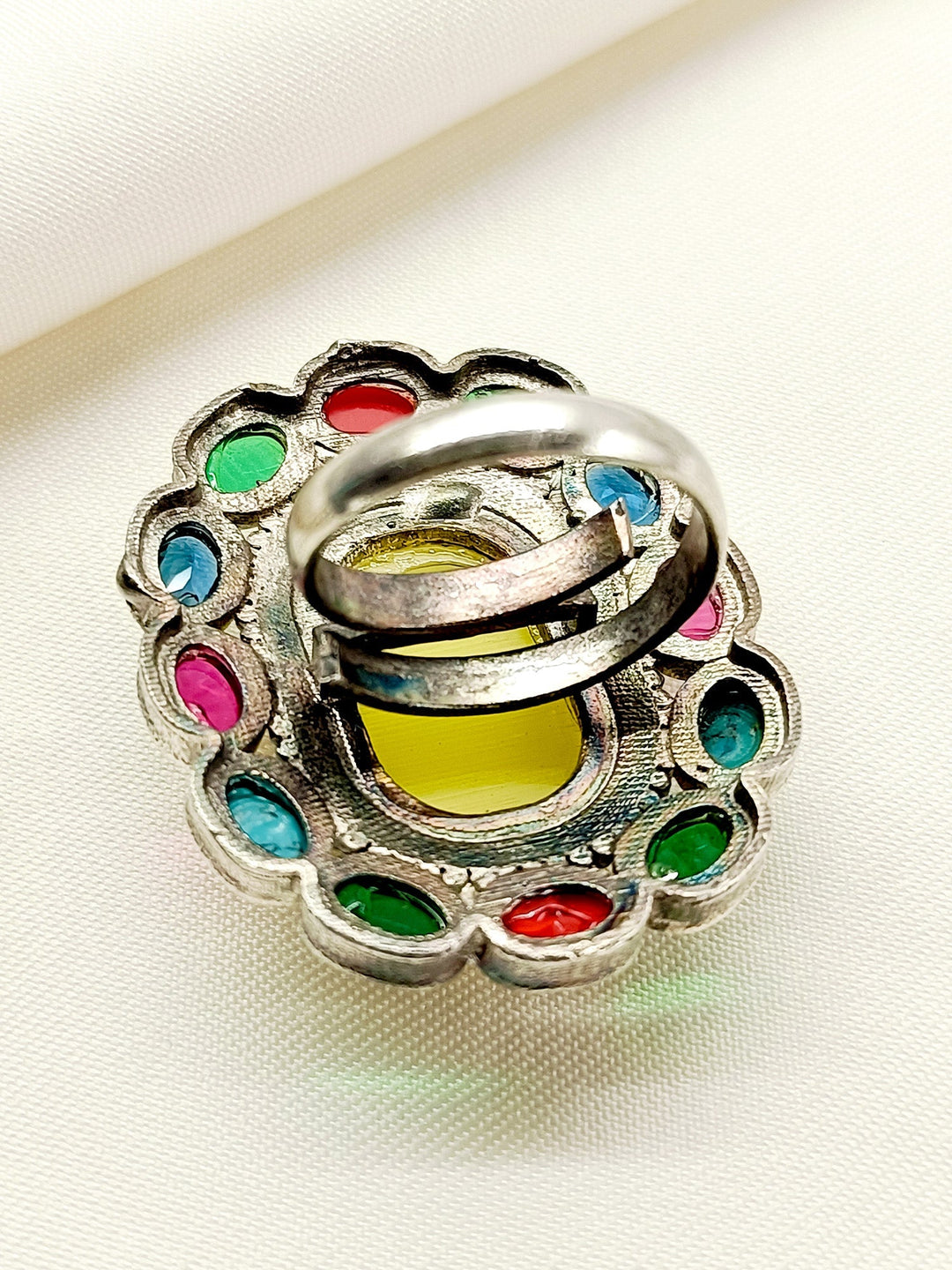 Nema Multi Colour Oxidized Finger Ring