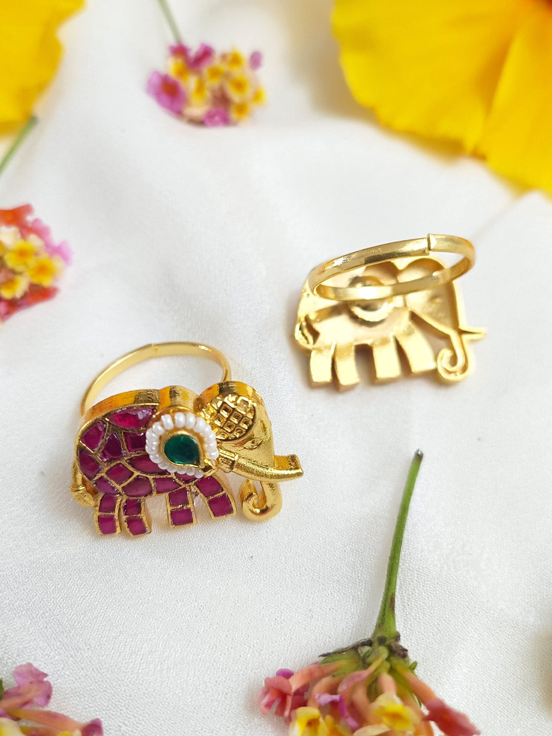 Sienna M & G Elephant Kundan Toe Ring