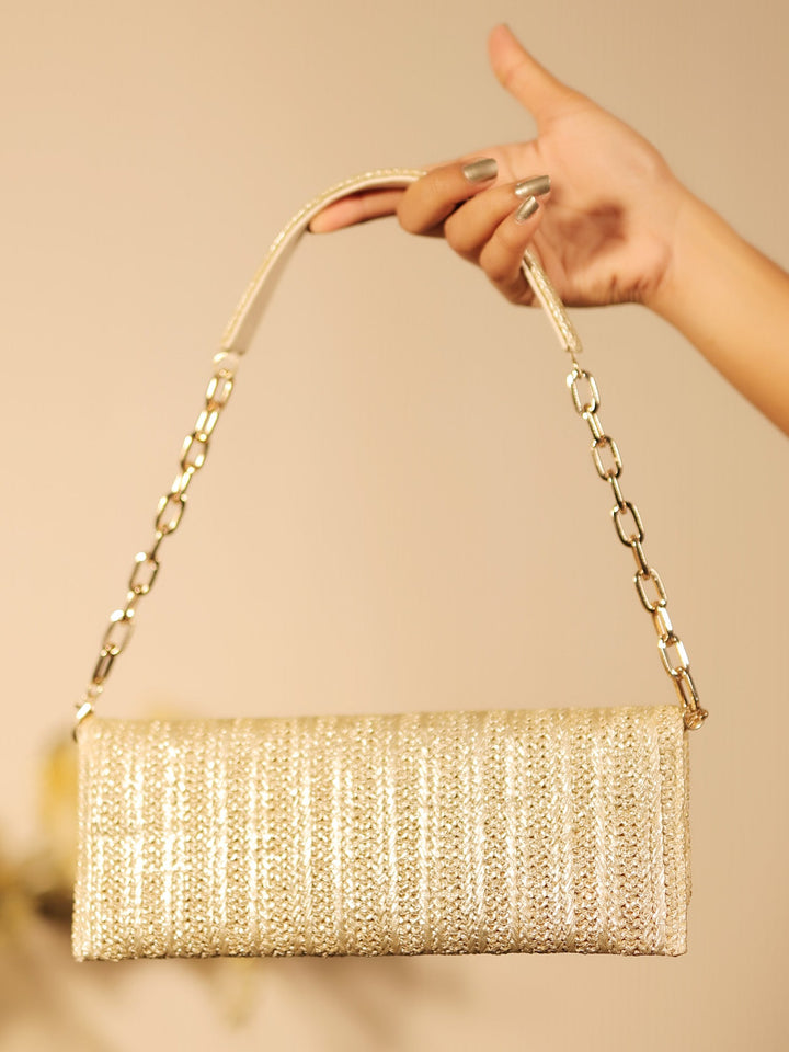 Vedanshi Golden Evening Clutch