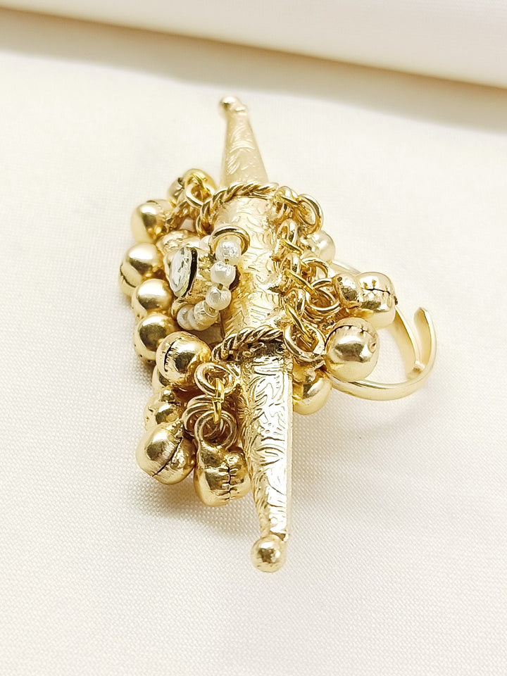 Chayanika White Oxidized Finger Ring