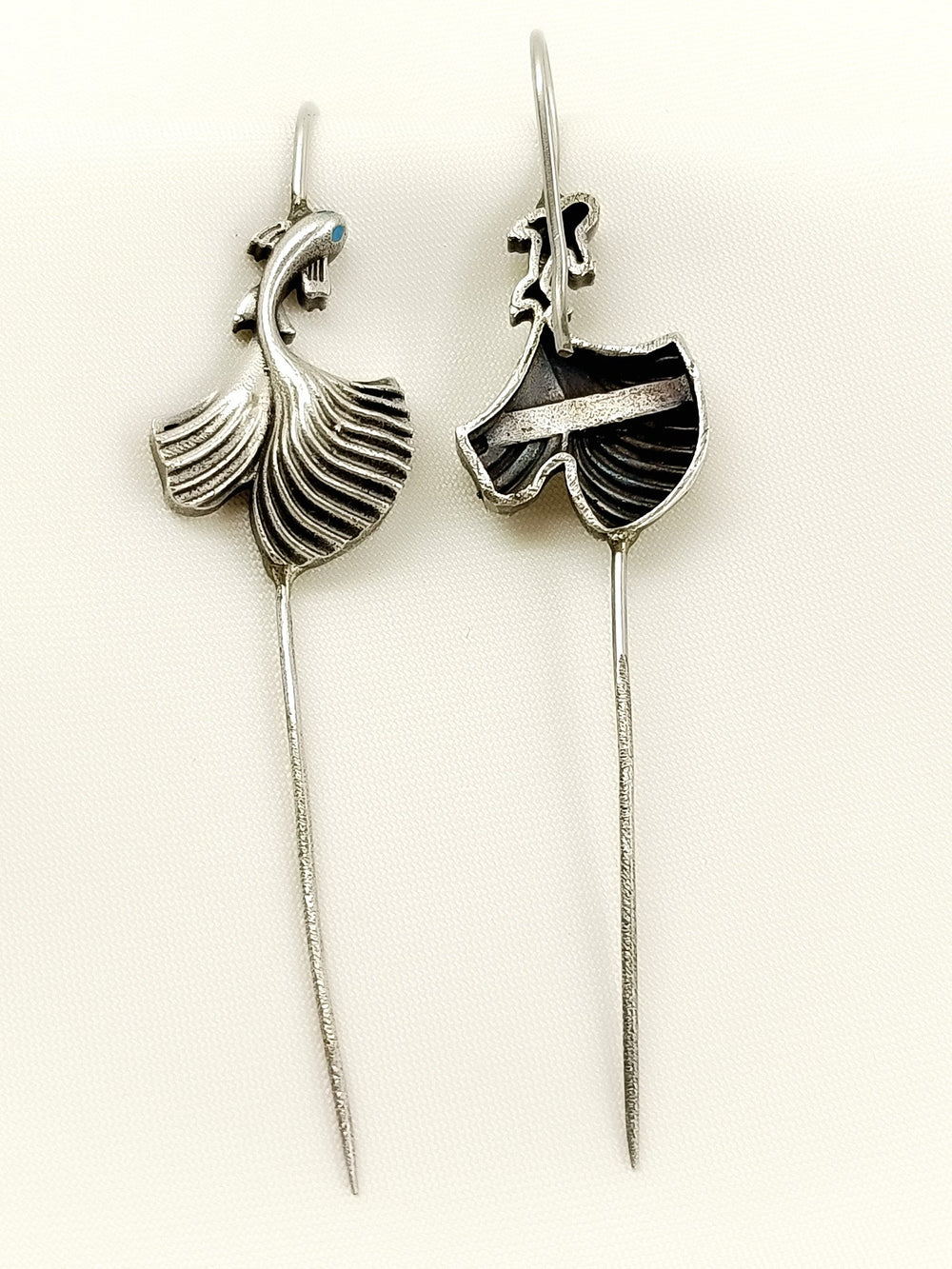 Veeransh Plain Fish Men's Earcuffs - Oxidized Brass 2.95in
