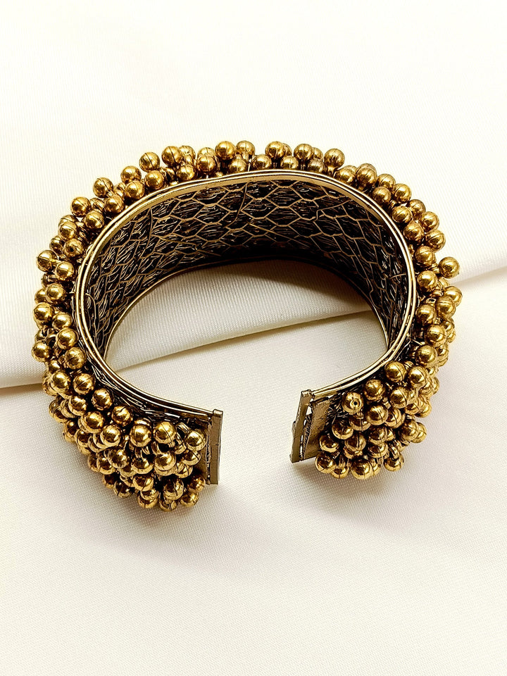 Rajul Golden Oxidized Bracelet