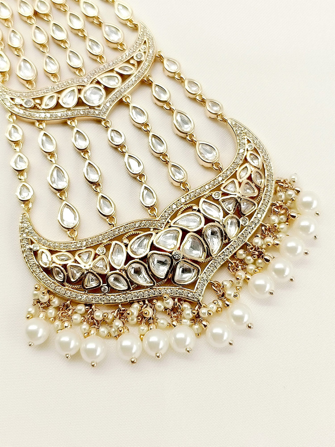 Baina White Kundan Passa