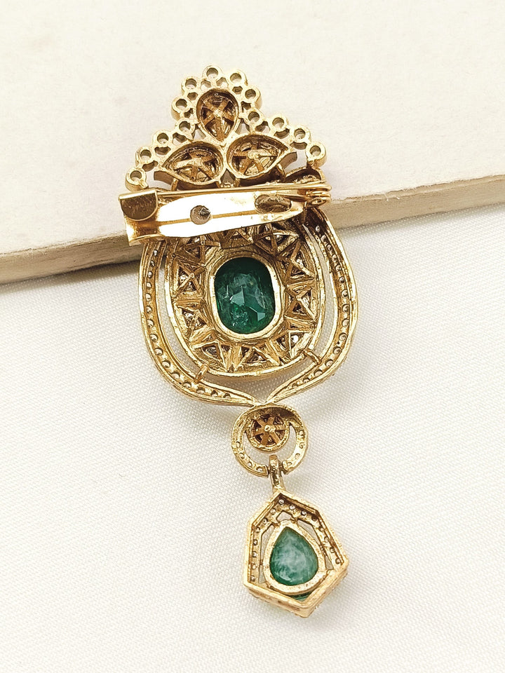 Zeeshan Green Men's Brooch