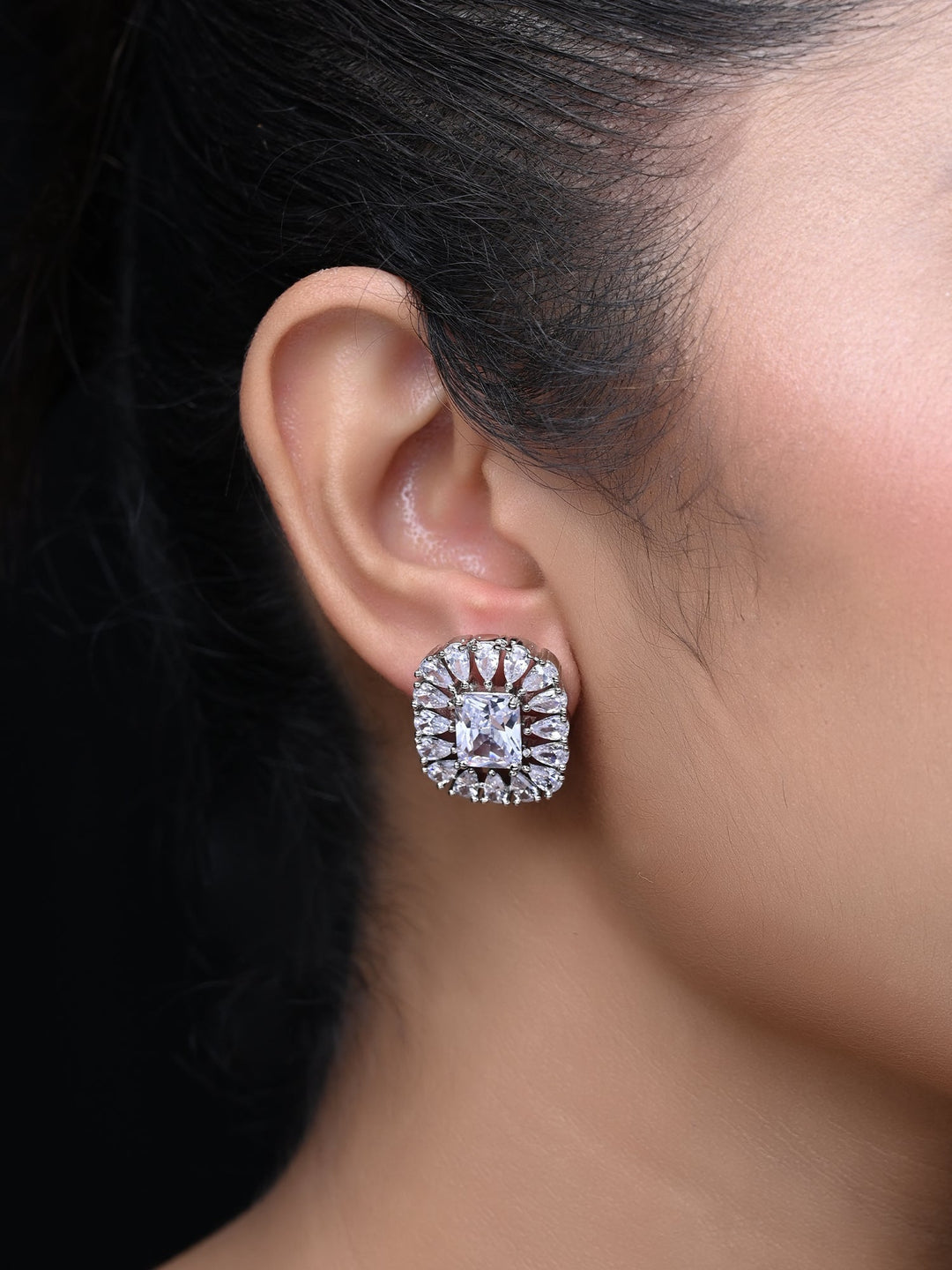 Rajnandini American Diamond Silver Tops