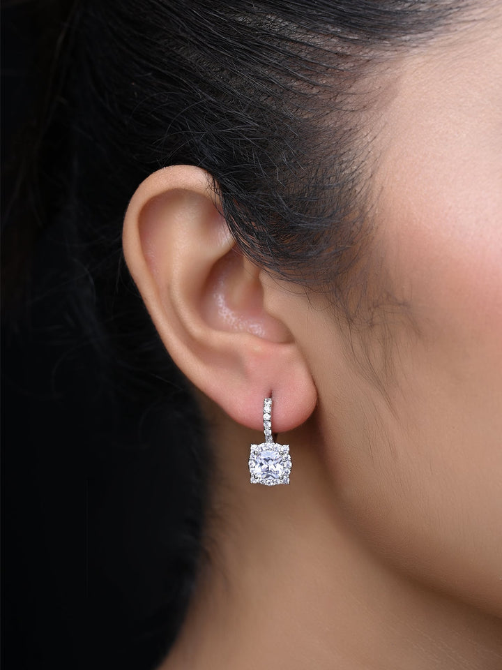 Ashnoor White American Diamond Silver Plated Bali