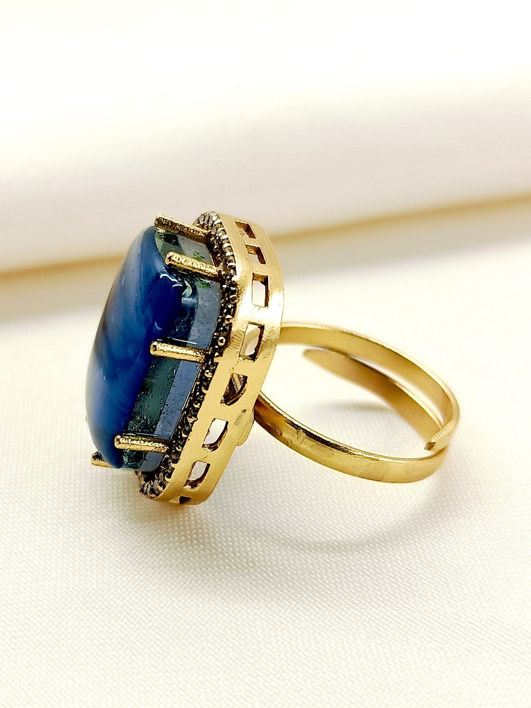 Samayra Blue American Diamond Finger Ring