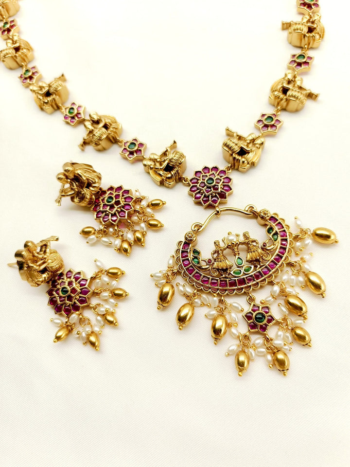 Preksha Semi Bridal Set In Antique.