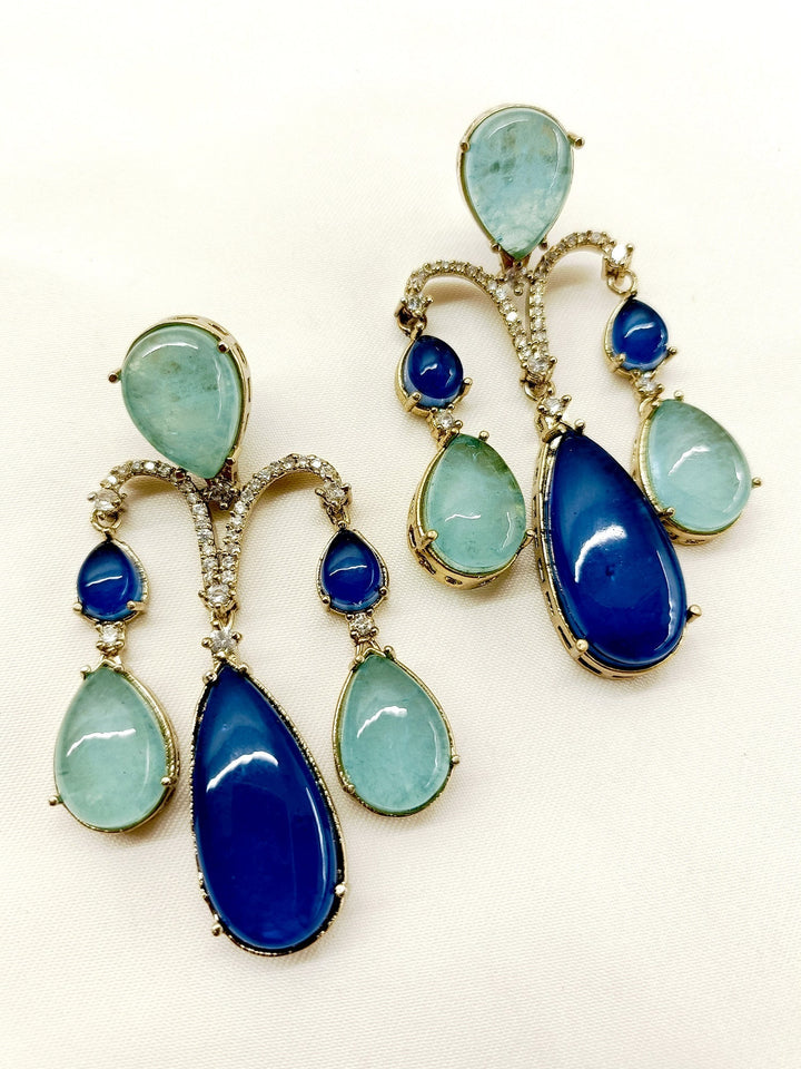 Mayan Blue Victorian Earrings