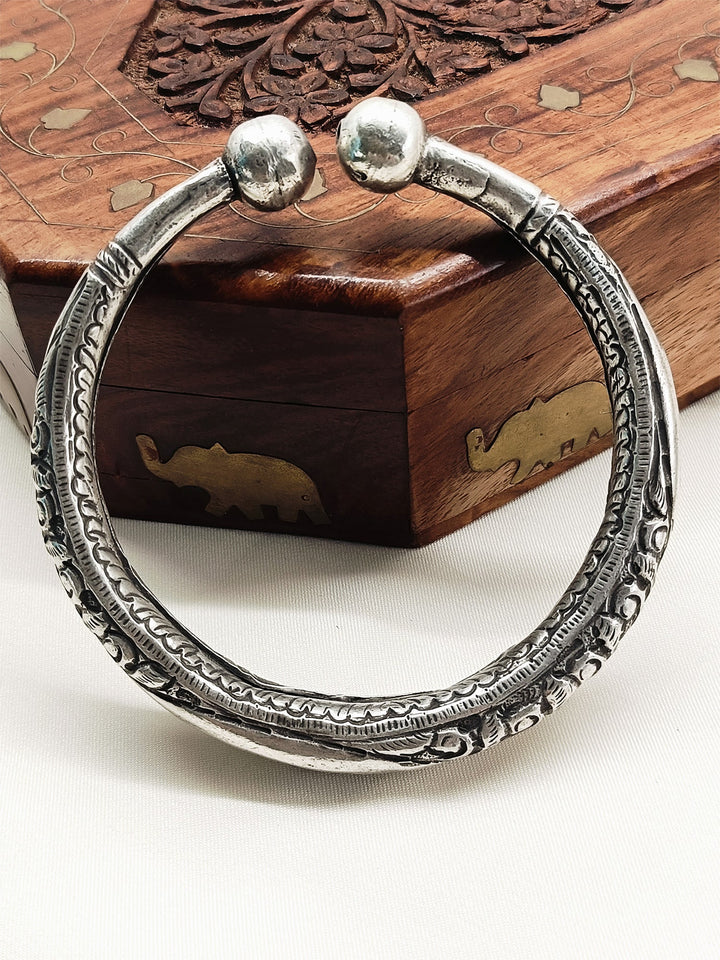 Nimrit Oxidized Silver Anklet [Price Is For Single Piece]