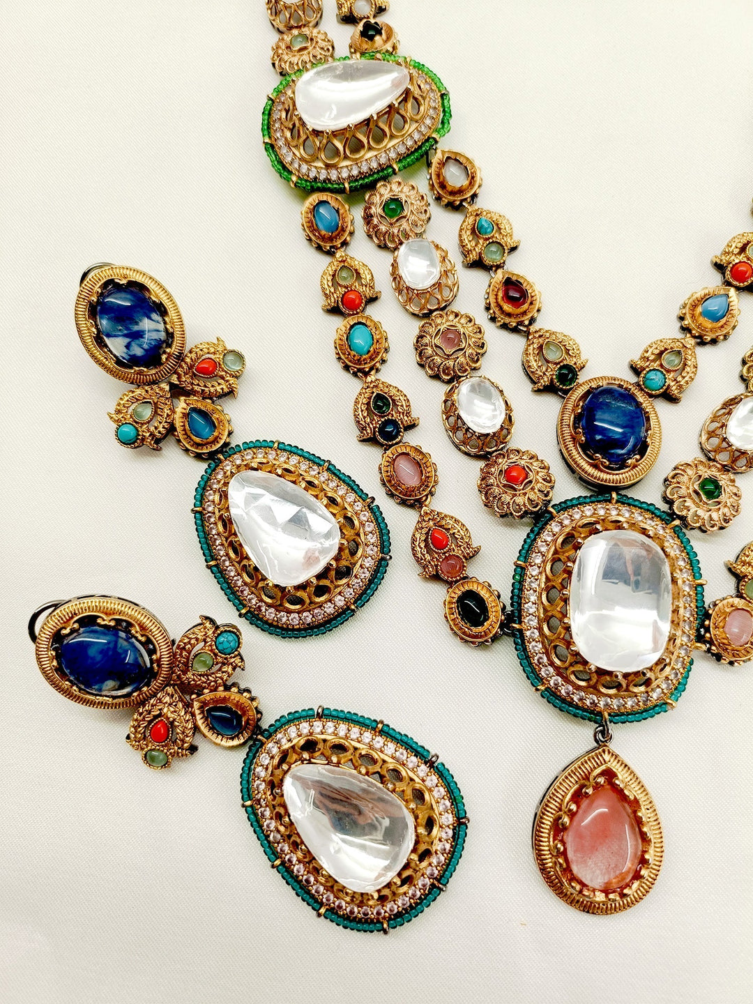 Navi Navaratna Victorian Necklace Set