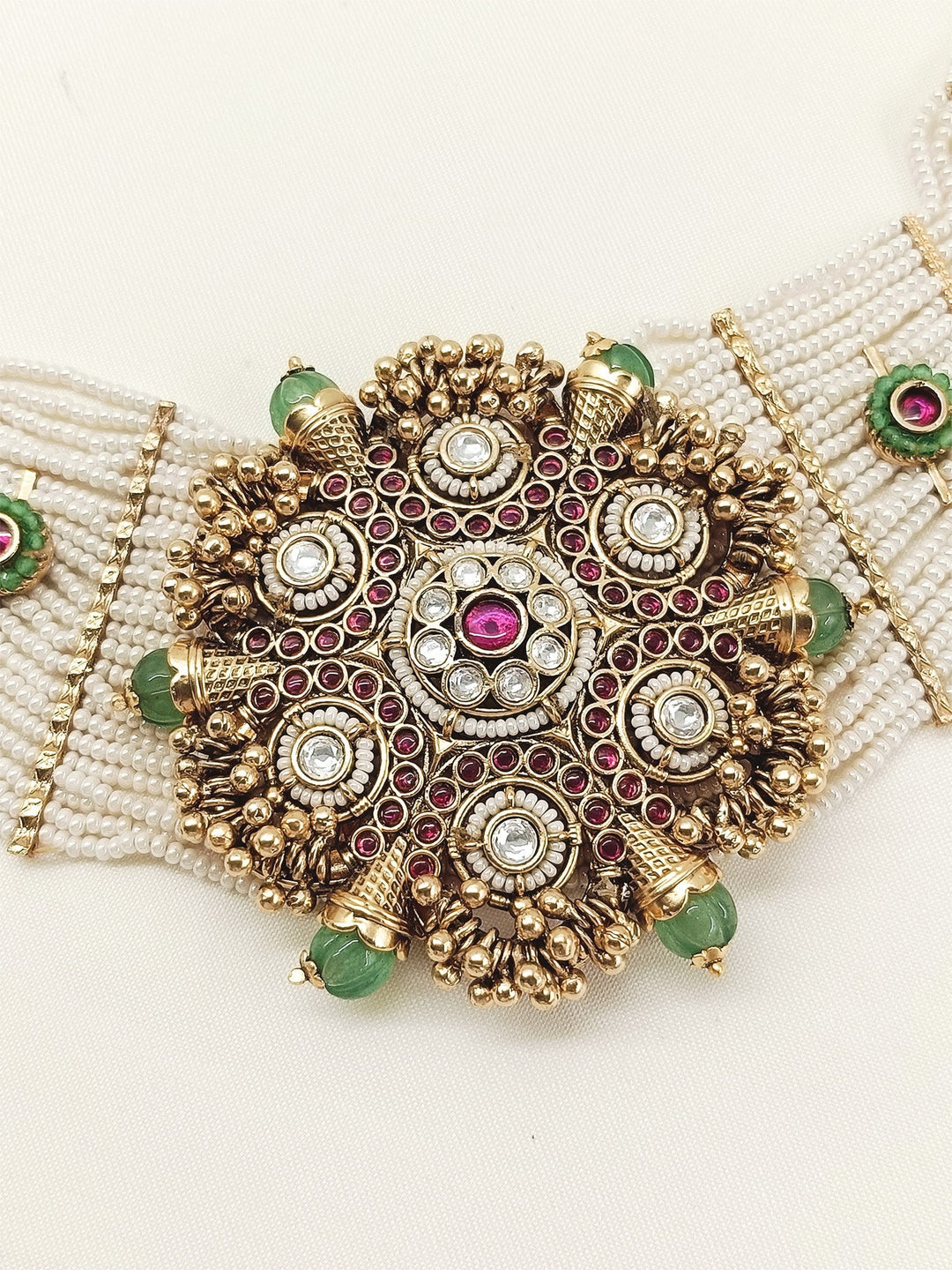 Masozi R&G Kundan Necklace Set