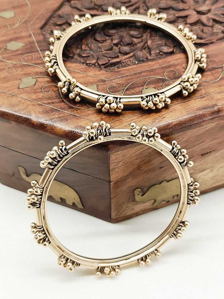 Savitri Golden Antique Bangles Pair
