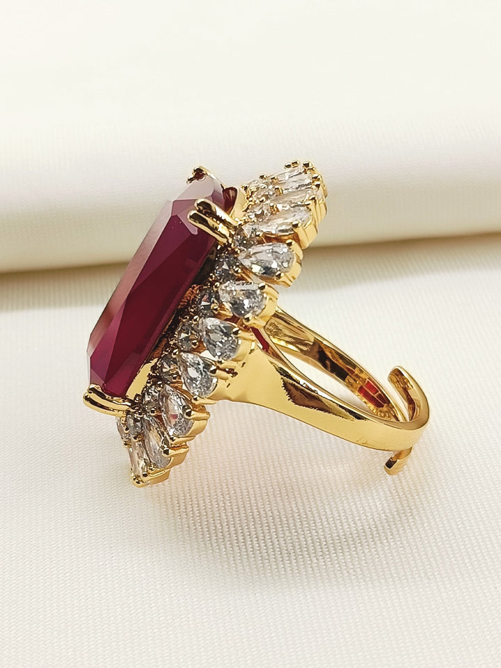 Irie Ruby American Diamond Finger Ring