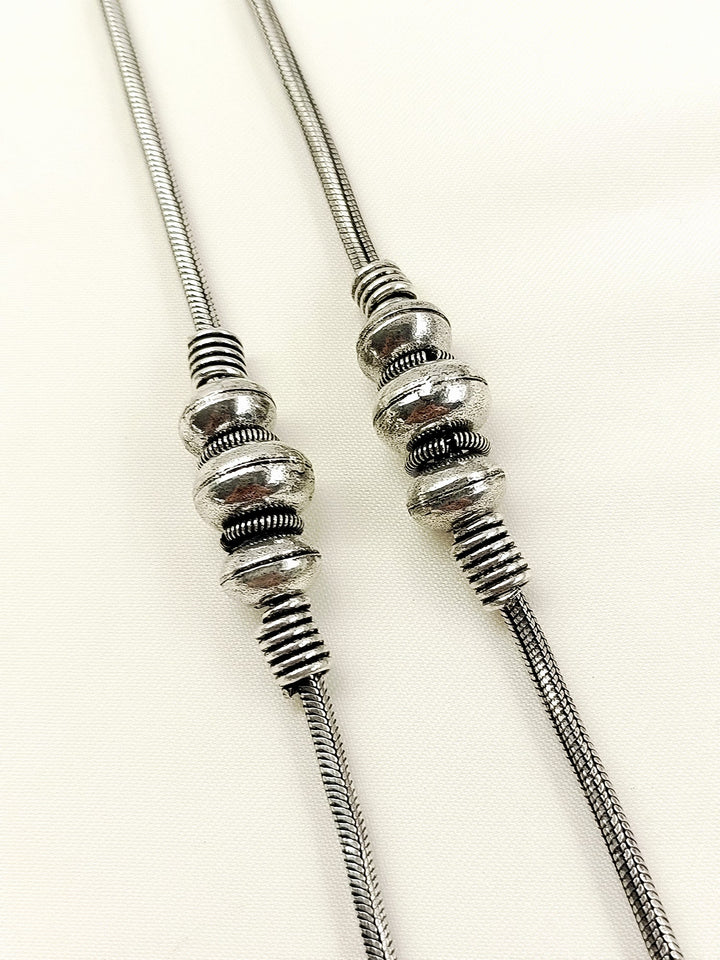 Chetna Plain Oxidized Anklets