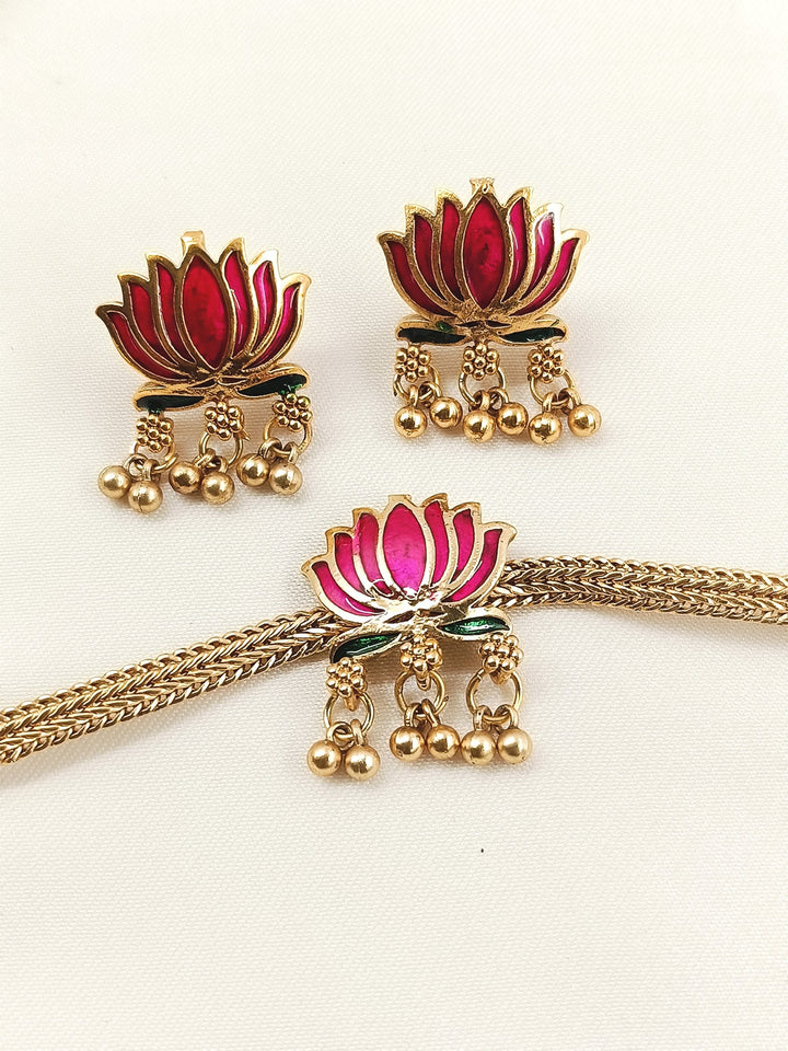 Miyanshi Majenta Antique Choker Set