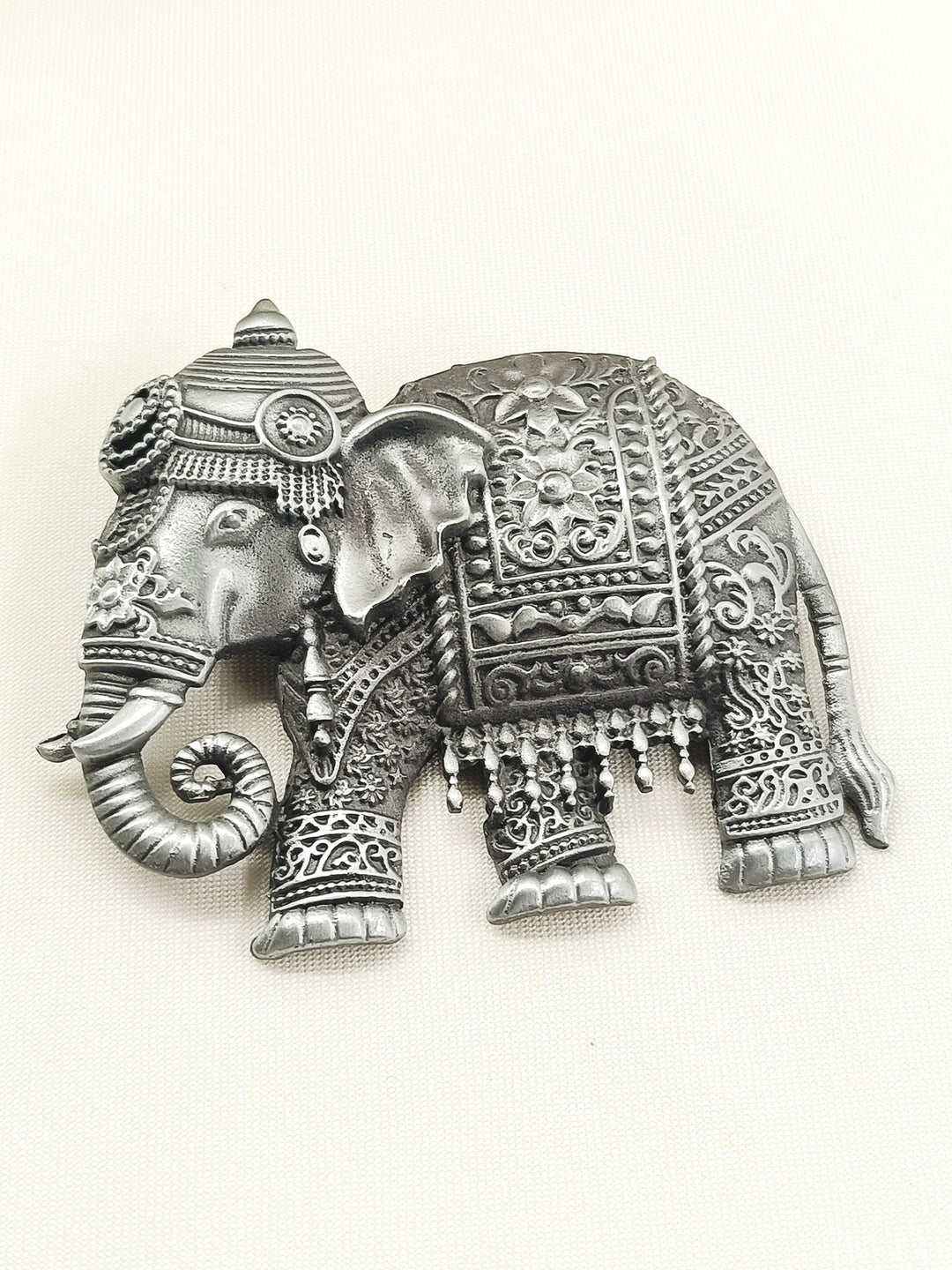 Shlok Grey Elephant Men's Brooch