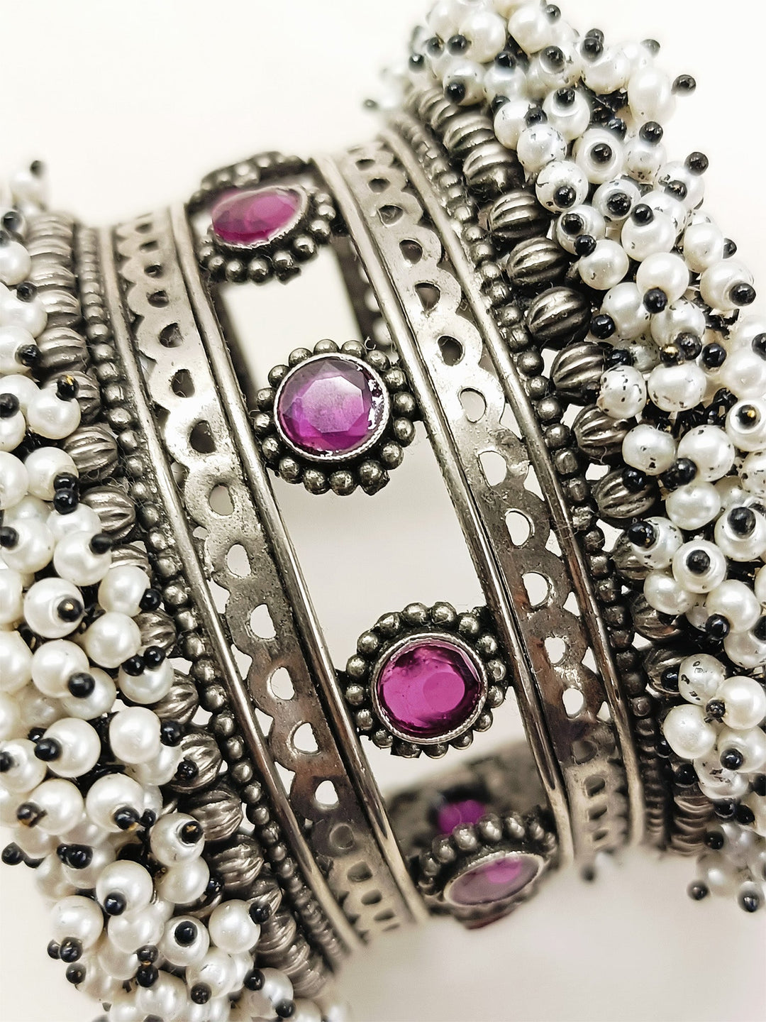 Javi Ruby Oxidized Bracelet