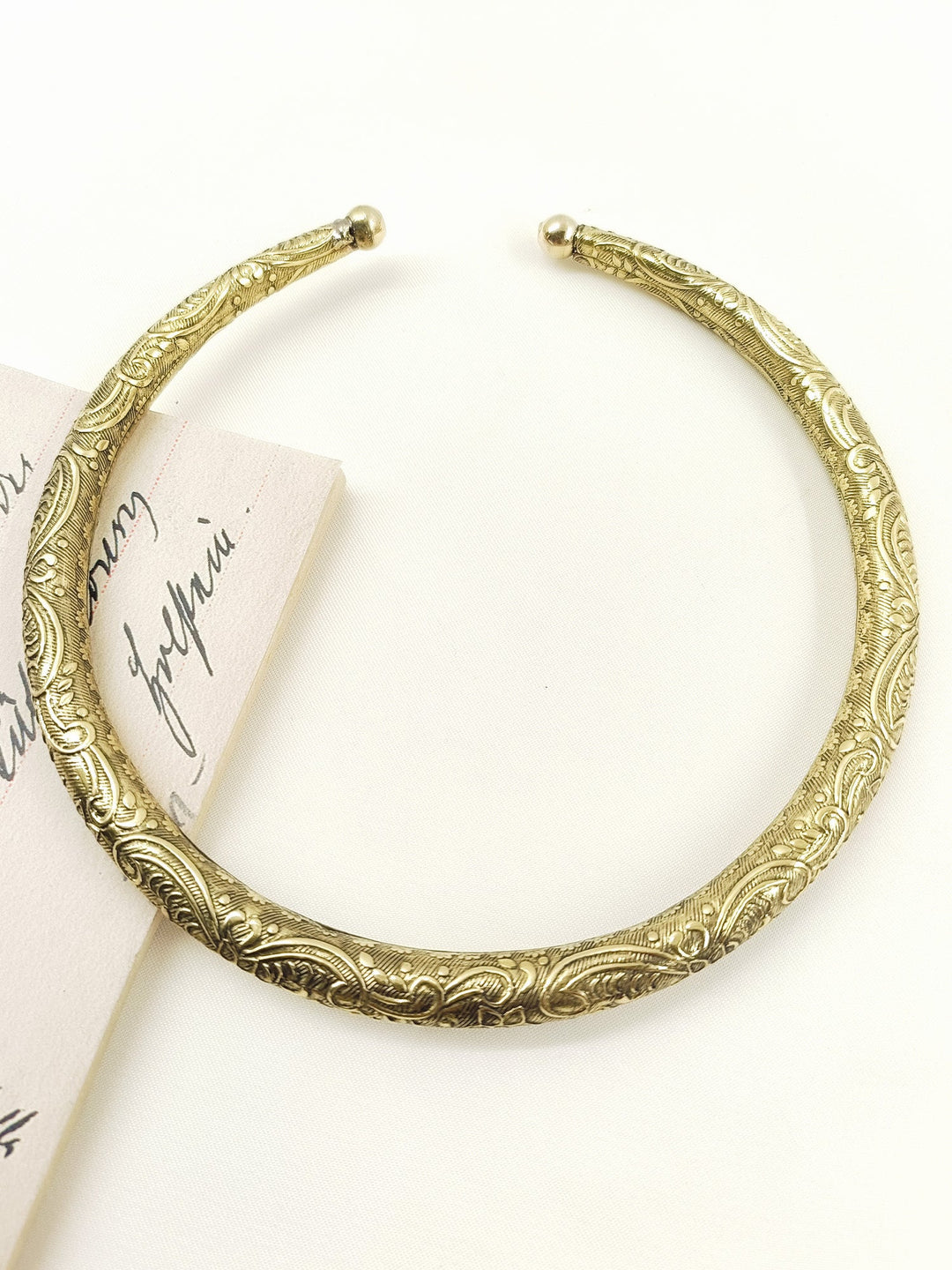 Krishna Golden Rajwada Hasli Styled Men's Neckpiece