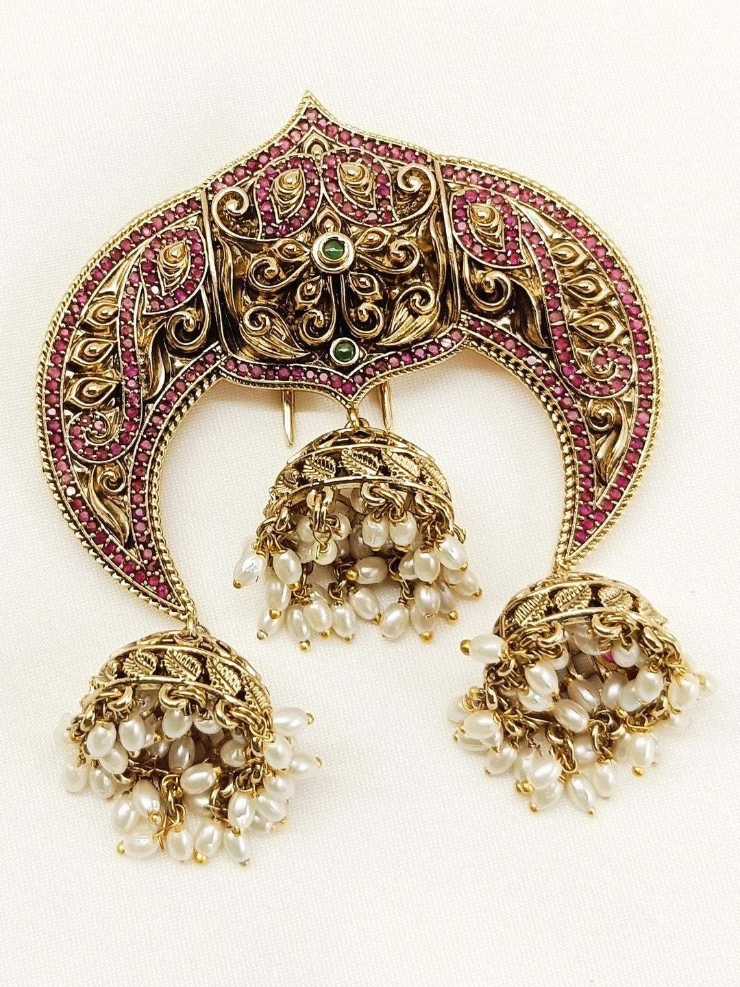 Kalindi Ruby Hair Brooch