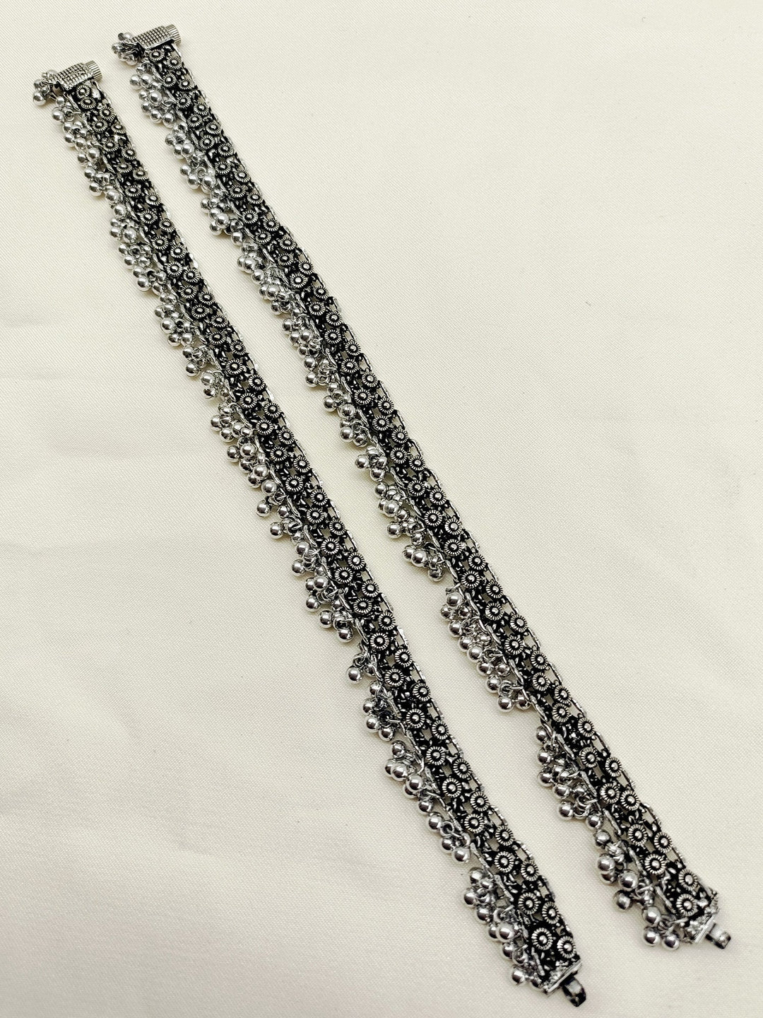 Zmill Oxidized Silver Anklet