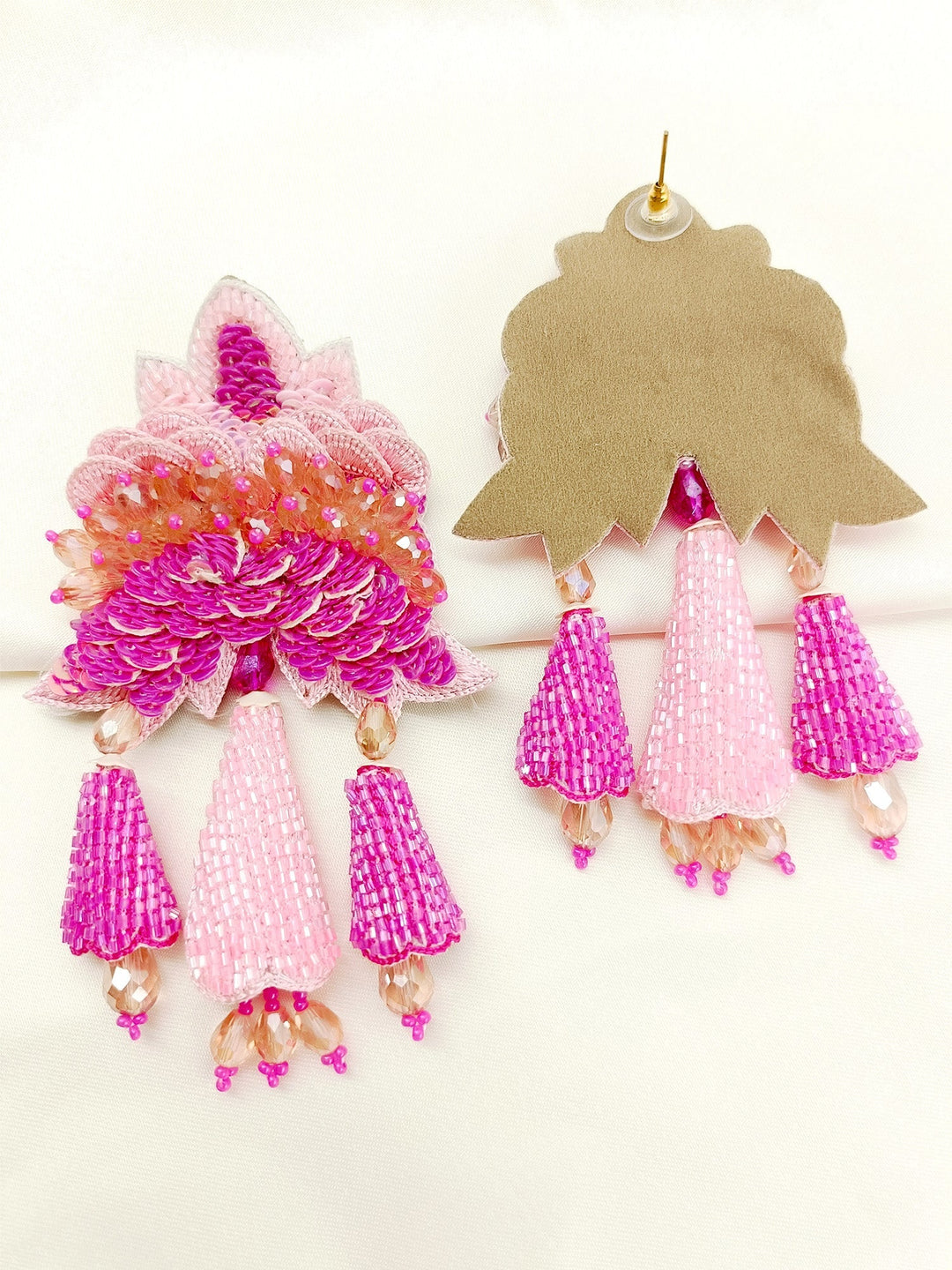 Beatrice Pink Handmade Earrings