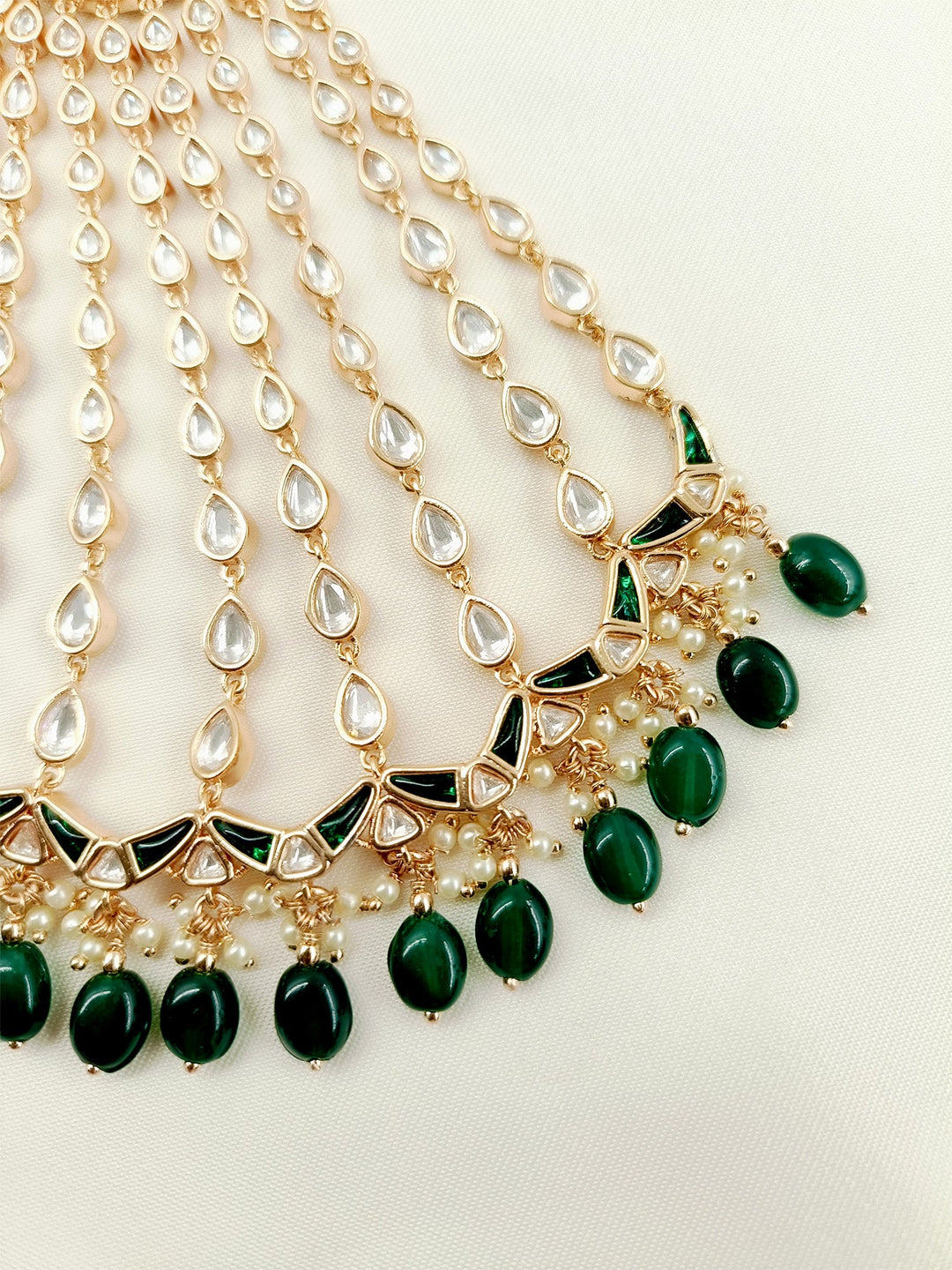 Prishti Green Kundan Passa