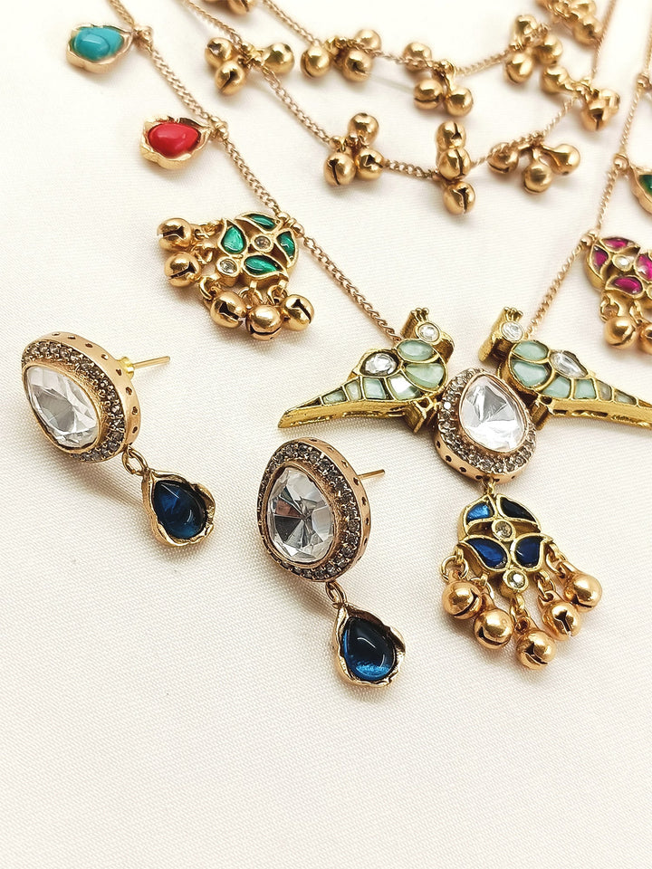 Kashish Multi Colour Kundan Necklace Set