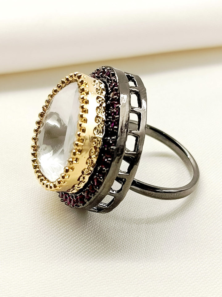 Zirish Ruby Victorian Finger Ring