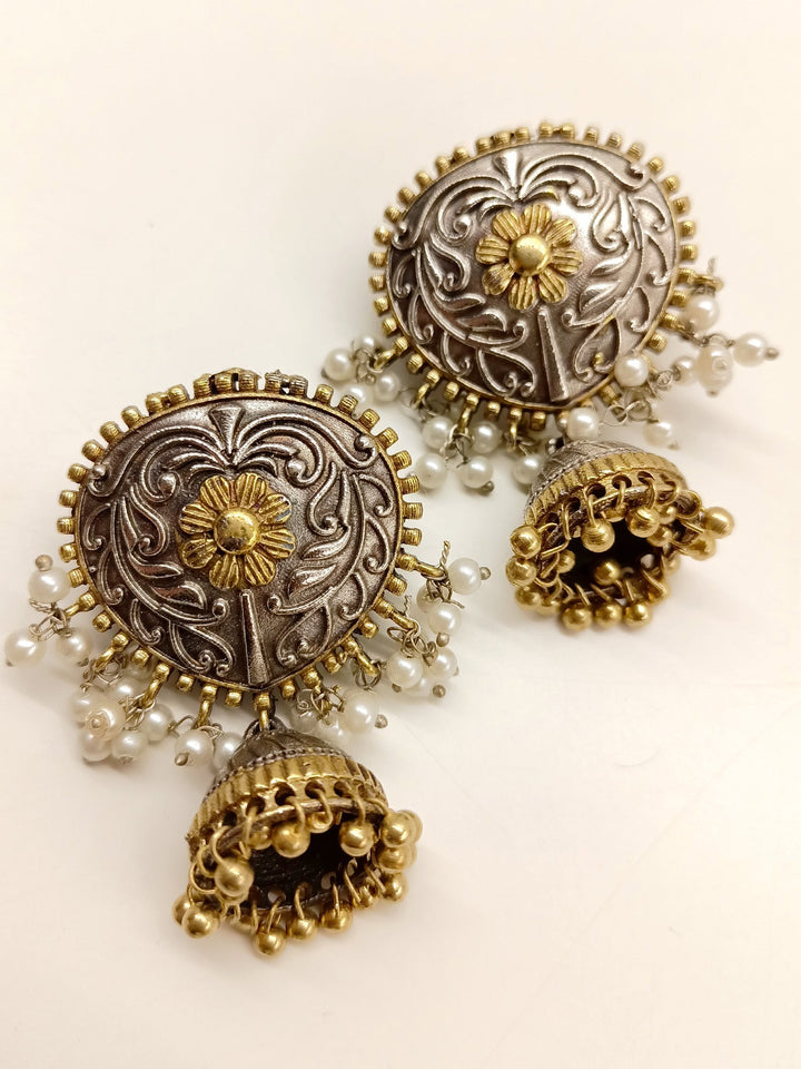 Rogan White Oxidized Jhumki